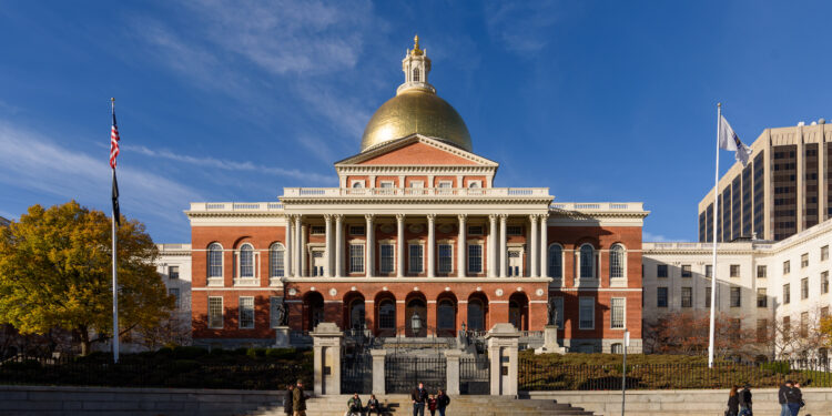 Edificio del Capitolio estatal de Massachusetts en Boston, sede de la Legislatura