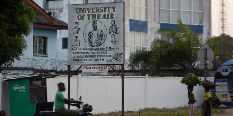 Vista de Monrovia, la capital de Liberia, en África Occidental