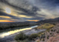 Paisaje del Parque Nacional Big Bend junto al río Bravo (Rio Grande) en Texas