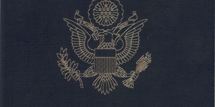 Pasaporte de Estados Unidos utilizado para viajar