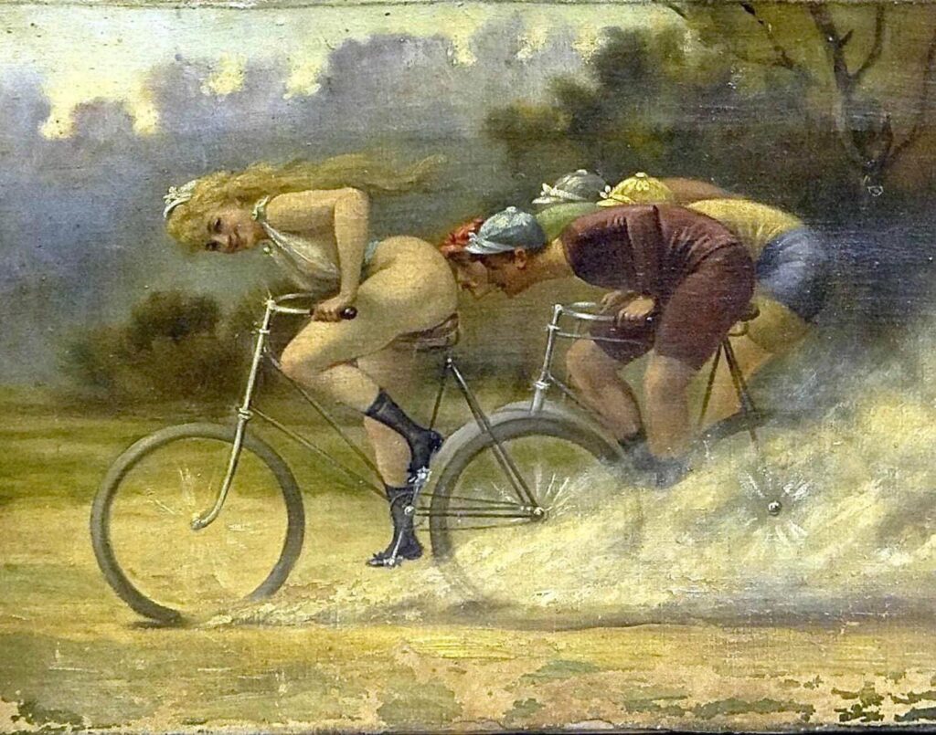 Pelotón de ciclistas durante una carrera en ruta