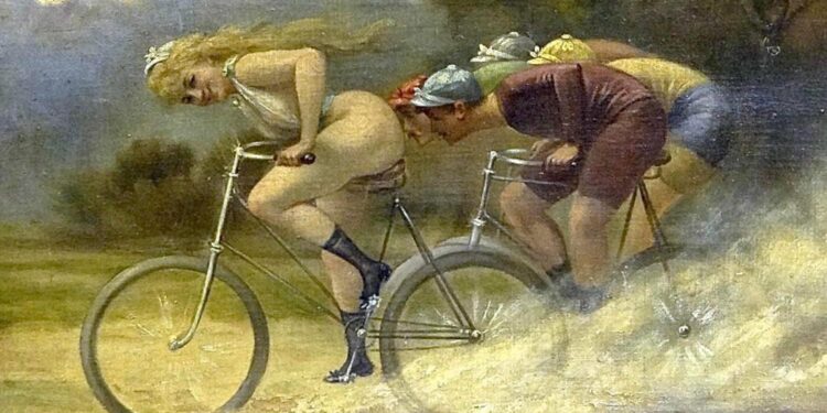 Pelotón de ciclistas durante una carrera en ruta