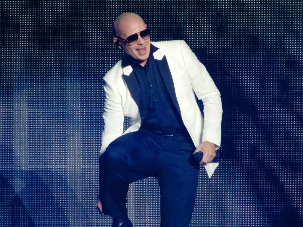 El cantante Pitbull durante un concierto en Las Vegas