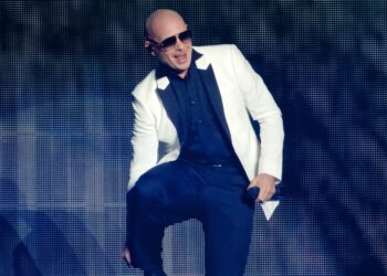 El cantante Pitbull durante un concierto en Las Vegas