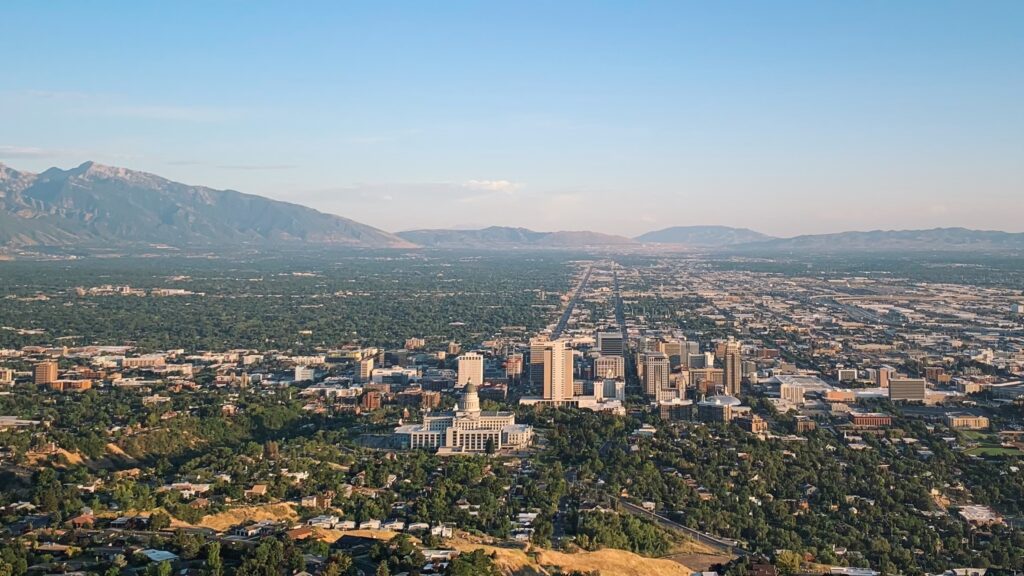 Panorámica de la ciudad de Salt Lake City, Utah