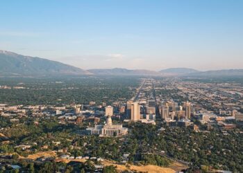 Panorámica de la ciudad de Salt Lake City, Utah