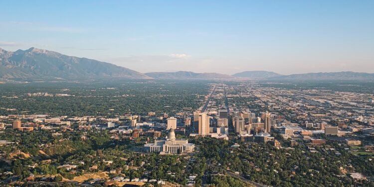 Panorámica de la ciudad de Salt Lake City, Utah