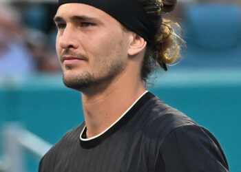 El tenista alemán Alexander Zverev durante un partido