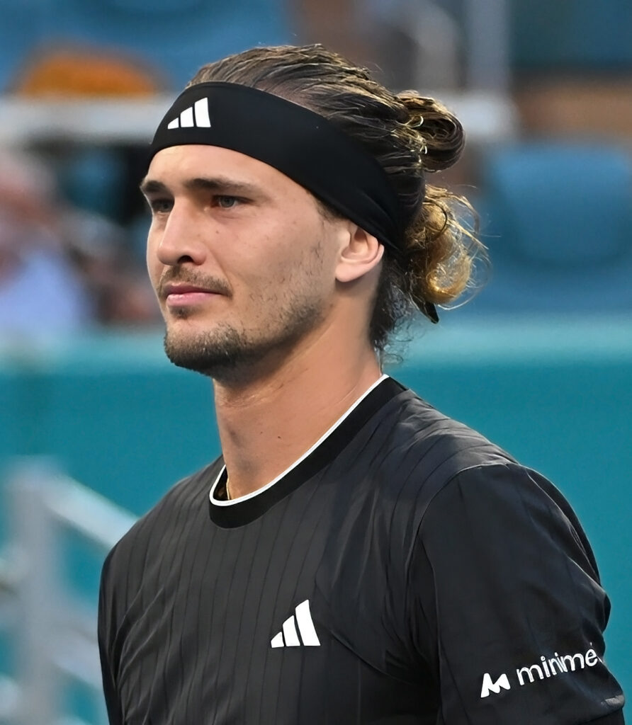 El tenista alemán Alexander Zverev durante un partido