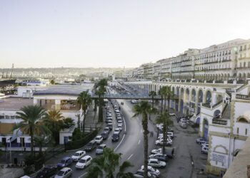 Vista panorámica del frente marítimo de Argel, capital de Argelia