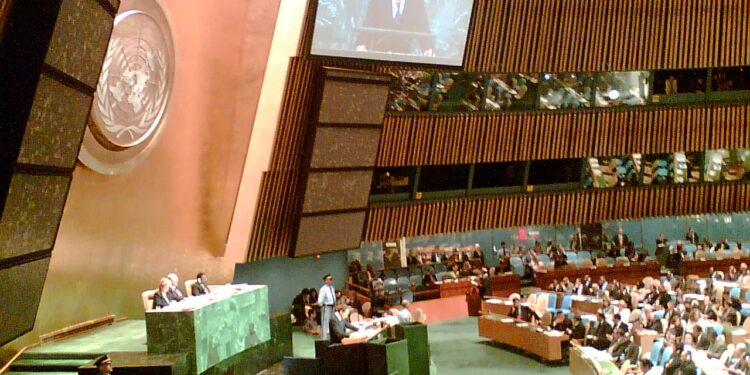 Salón de la Asamblea General de las Naciones Unidas en Nueva York