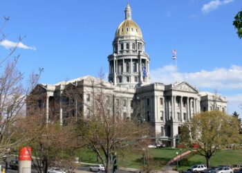 El edificio del Capitolio estatal de Colorado en Denver, sede del gobierno estatal