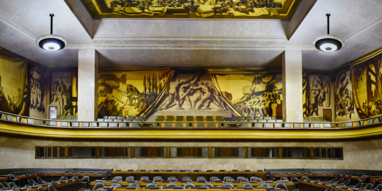 Sala del Consejo de Derechos Humanos de las Naciones Unidas en Ginebra
