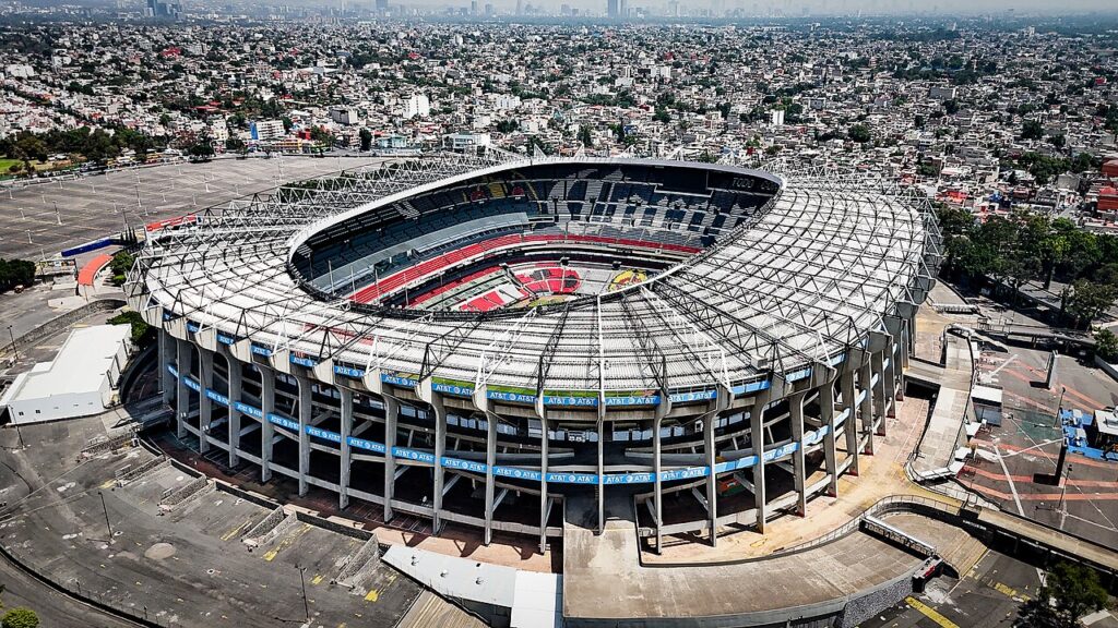 Vista aérea del Estadio Azteca en Ciudad de México