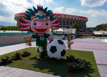 Vista del Estadio Azteca en la Ciudad de Mexico