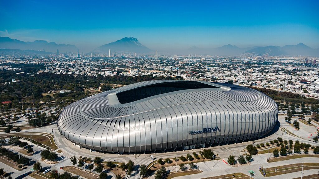 Estadio BBVA, sede del club Monterrey en Guadalupe, Nuevo León