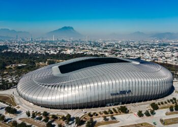 Estadio BBVA, sede del club Monterrey en Guadalupe, Nuevo León