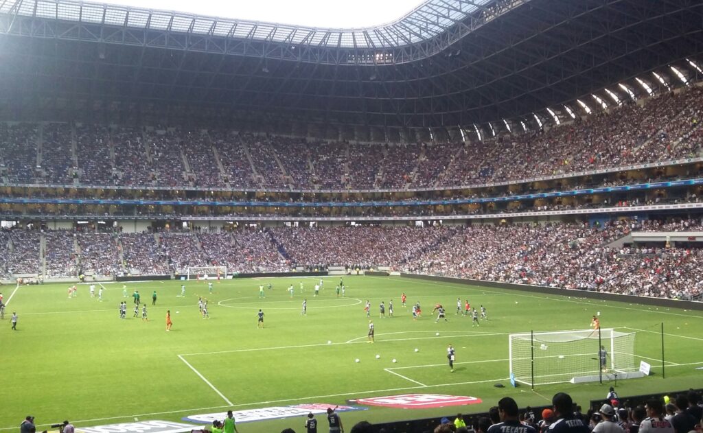 Vista del Estadio BBVA, casa del club Monterrey en la Liga MX