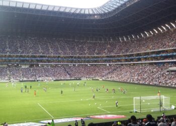 Vista del Estadio BBVA, casa del club Monterrey en la Liga MX