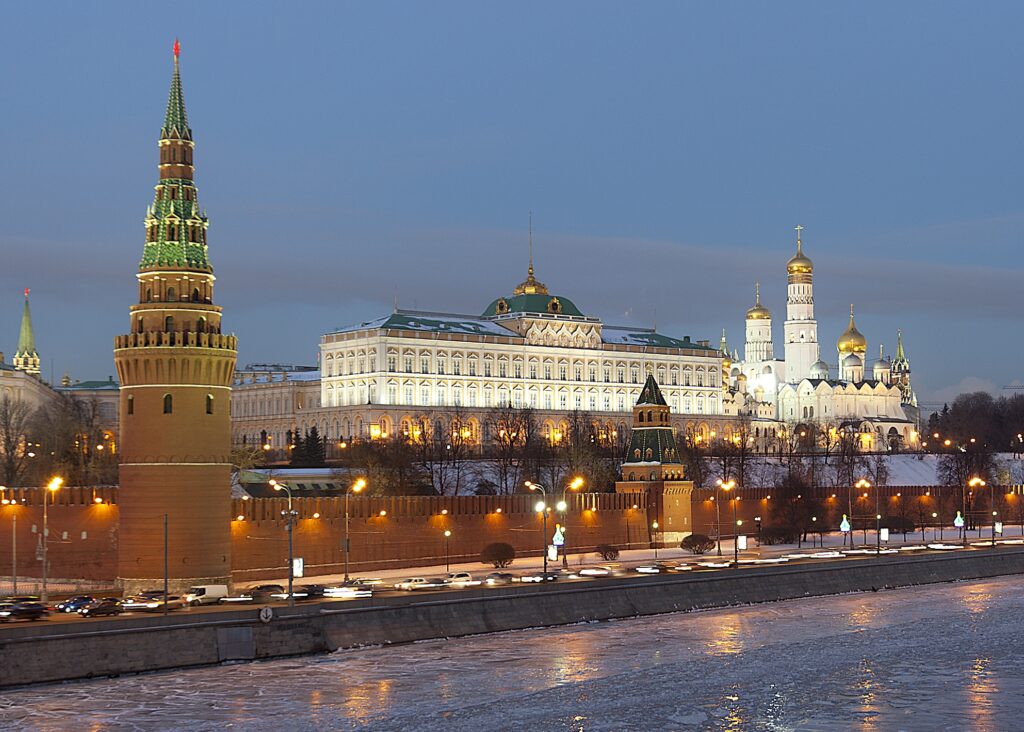 Vista del Kremlin de Moscú, Rusia