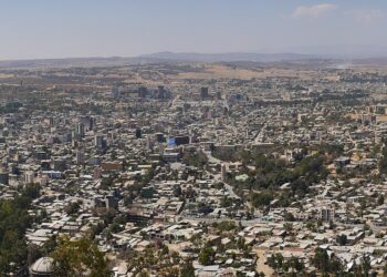 Vista panorámica de la ciudad de Mekelle, en la región de Tigray, Etiopía