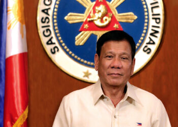 Retrato del expresidente de Filipinas Rodrigo Duterte