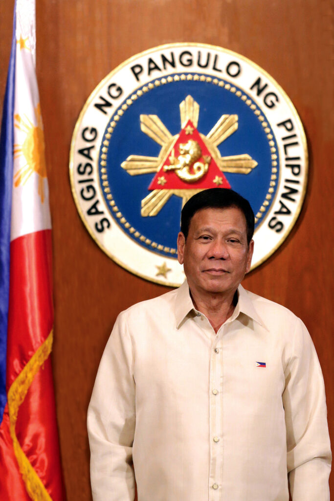 Retrato del expresidente de Filipinas Rodrigo Duterte