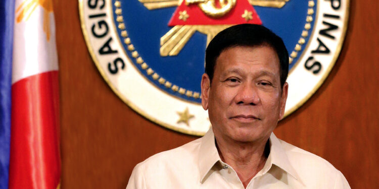 Retrato del expresidente de Filipinas Rodrigo Duterte