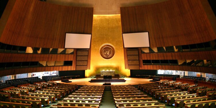 Salón de la Asamblea General de las Naciones Unidas en Nueva York
