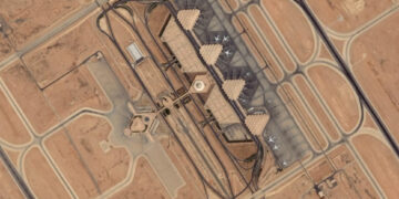 Vista del Aeropuerto Internacional Rey Khalid de Riad, Arabia Saudita