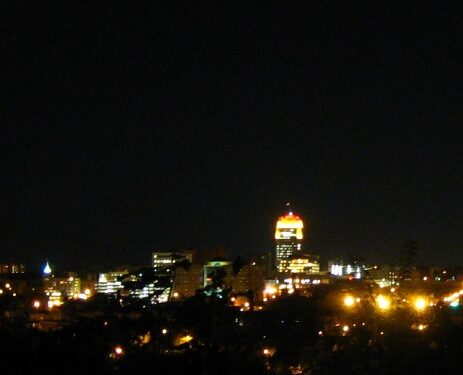 Horizonte nocturno de Allentown, Pensilvania