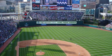 Estadio de béisbol durante la postemporada de las Grandes Ligas
