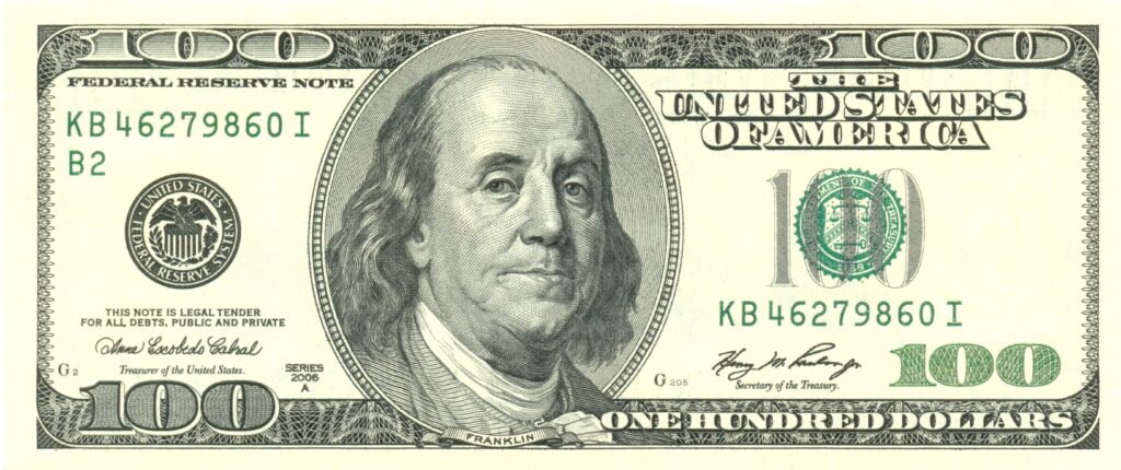 Billete de cien dólares estadounidenses