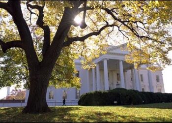 Portico norte de la Casa Blanca en Washington D. C.