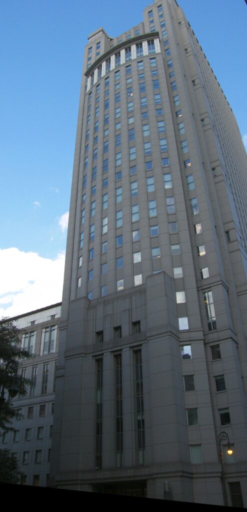 Fachada de una corte federal de Estados Unidos