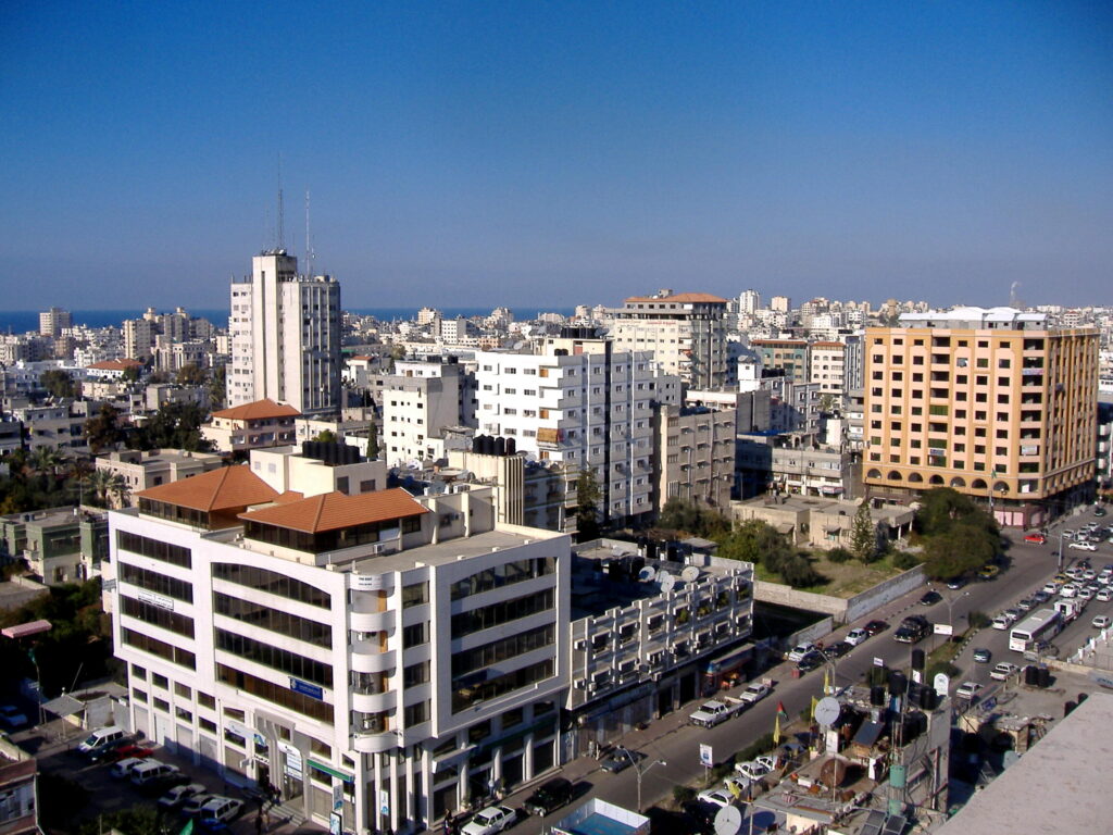 Vista panorámica de la ciudad de Gaza