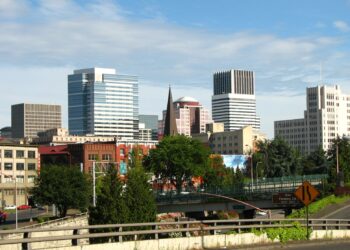 Vista de la ciudad de Portland, Oregon